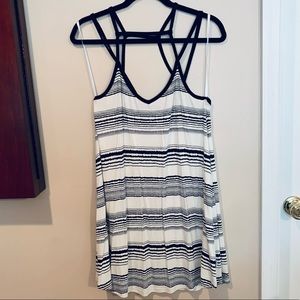 RVCA black and white striped dress